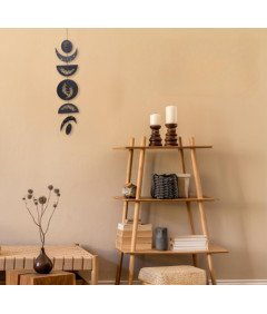 Viseča Boho Moon Garland Lesena stenska dekoracija