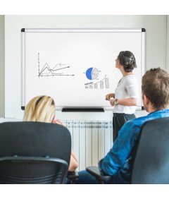 Magnetyczna Tablica Suchościeralna Biała Aluminiowa Rama 90x60 cm A1w