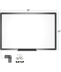 Magnetna bela tabla Črni aluminijasti okvir 90x60 cm A1