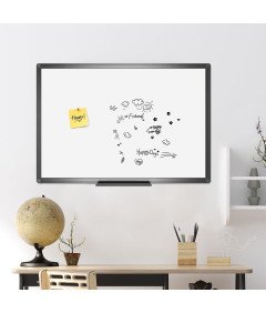 Magnetna bela tabla Črni aluminijasti okvir 90x60 cm A1