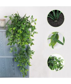 Umetna viseča rastlina z loncem Set 3 kosov Zelena dekoracija