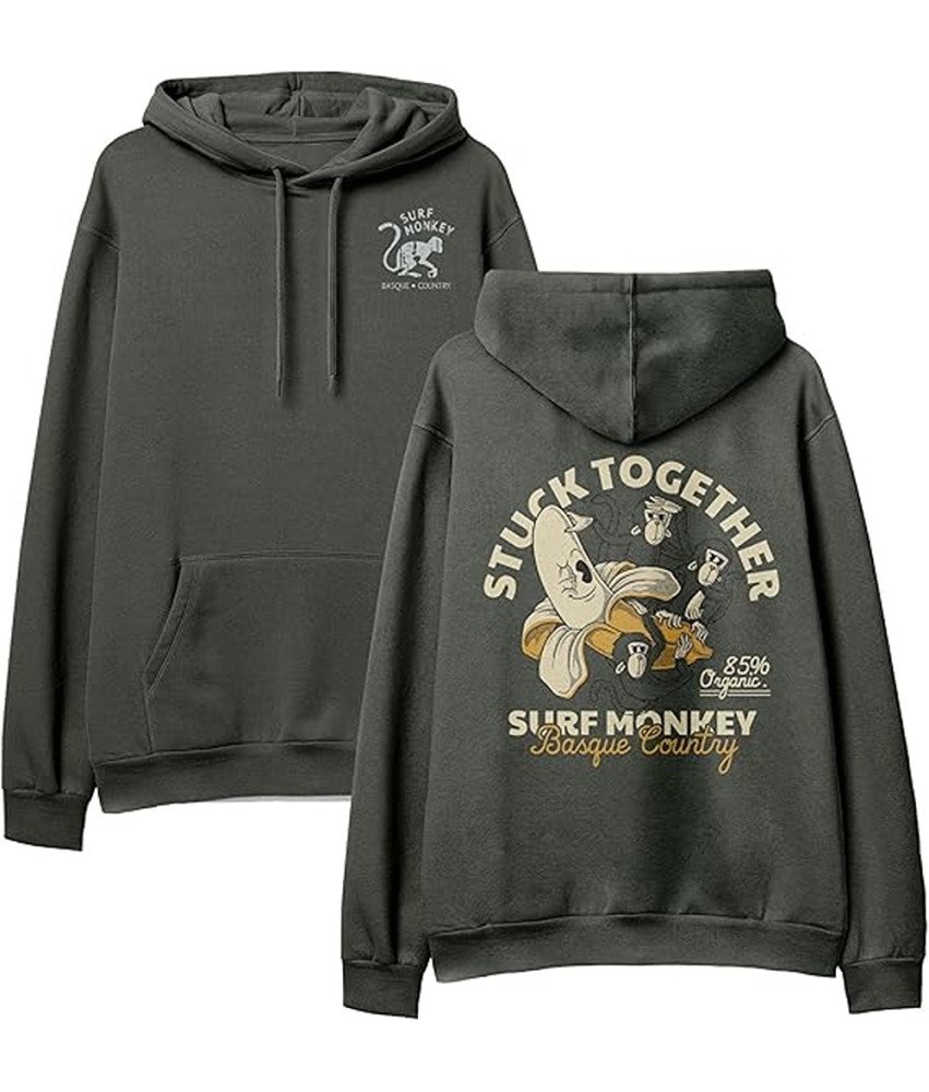 Surf Monkey Bluza z Kapturem Zielona Bawełna Certyfikat GOTS Rozmiar S