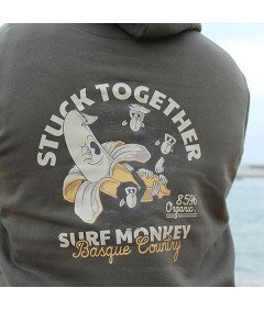 Surf Monkey Bluza z Kapturem Zielona Bawełna Certyfikat GOTS Rozmiar S