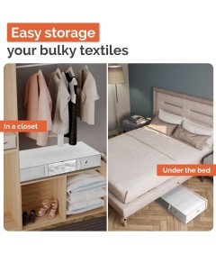 Komplet vrečk za posteljo 2 vakuumski vrečki in 2 vrečki za tkanino