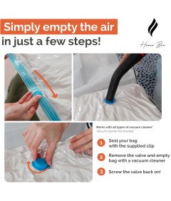 Komplet vrečk za posteljo 2 vakuumski vrečki in 2 vrečki za tkanino