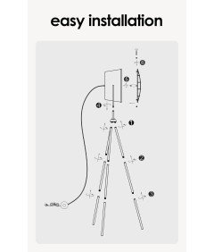 Talna svetilka 170 cm Retro Grey Tripod 170 x 61 cm