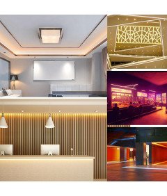 Aluminijasti LED profil s pokrovčki in belim pokrovom Kotni profil 6 m