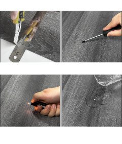 PVC samolepilni vinilni talni paneli Wood Grey 2,23 m² 16pcs