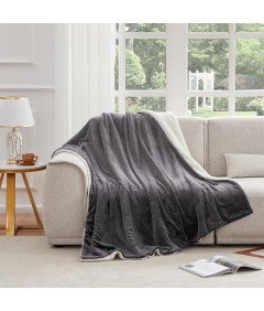 Lifewit Odejo iz flisa Sherpa, siva, 127x152 cm, mehka in topla