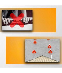 Sistem za izravnavo ploščic Kline za enostavno uporabo 100 kosov