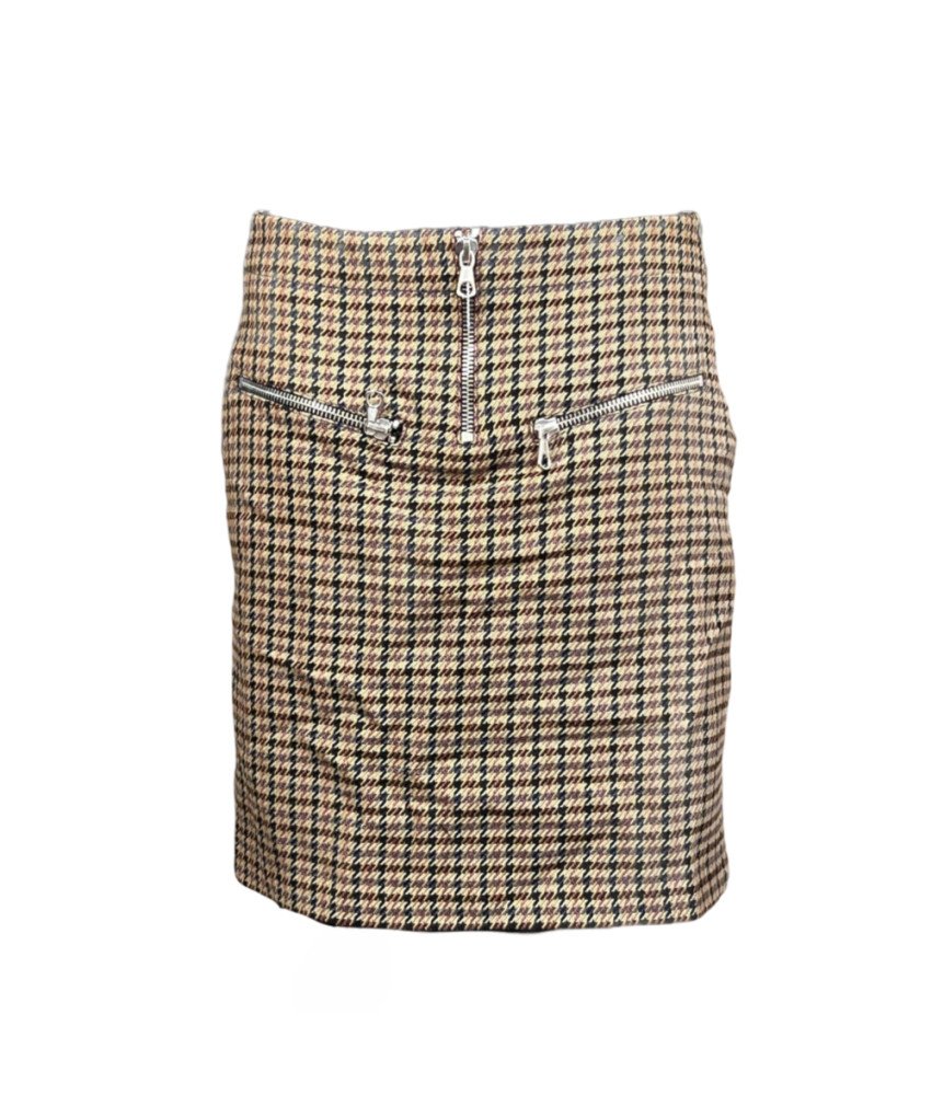 SET Midi udobna kvačkana krila z žepi, bež velikost 42