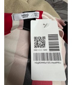 MNG BASICS Kombinezon Bez Rękawów Elegancki Lekki Czerwony w Paski M