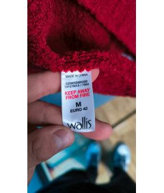 Wallis Sweter Damski Okrągły Dekolt Wygodny Ciepły Czerwony Rozmiar M