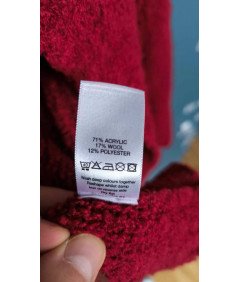 Wallis Sweter Damski Okrągły Dekolt Wygodny Ciepły Czerwony Rozmiar M