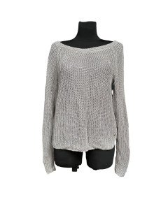 Marc O'Polo Sweter Damski Lniany Wygodny Ciepły Szary Rozmiar M