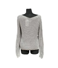 Marc O'Polo Sweter Damski Lniany Wygodny Ciepły Szary Rozmiar M