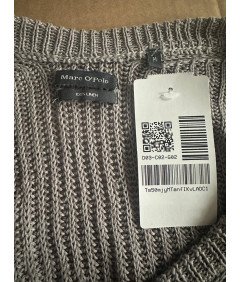 Marc O'Polo Sweter Damski Lniany Wygodny Ciepły Szary Rozmiar M