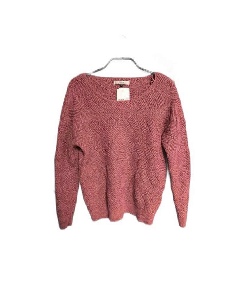 Only Sweter Damski Elegancki Wygodny Ciepły Różowy Rozmiar L