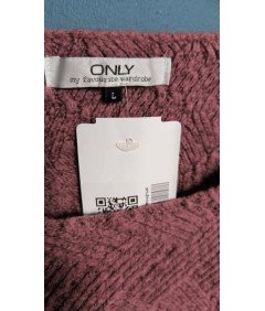 Only Sweter Damski Elegancki Wygodny Ciepły Różowy Rozmiar L