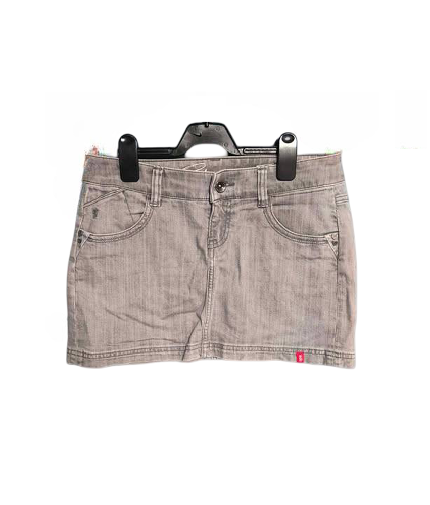 ESPRIT Mini krilo Elegantna kratka džins siva velikost 36