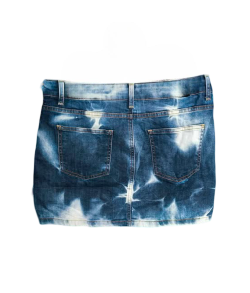 TOPSHOP Mini krilo Elegantna kratka trajna modra velikost 40