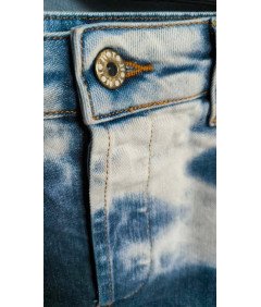 TOPSHOP Mini krilo Elegantna kratka trajna modra velikost 40