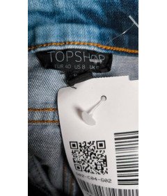TOPSHOP Mini krilo Elegantna kratka trajna modra velikost 40