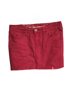 ESPRIT Spódnica Mini Krótka Wygodna Jeansowa Dżinsowa Czerwona 32