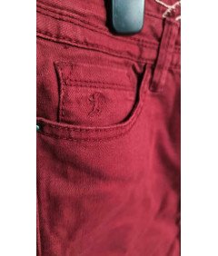 ESPRIT Spódnica Mini Krótka Wygodna Jeansowa Dżinsowa Czerwona 32