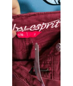 ESPRIT Spódnica Mini Krótka Wygodna Jeansowa Dżinsowa Czerwona 32