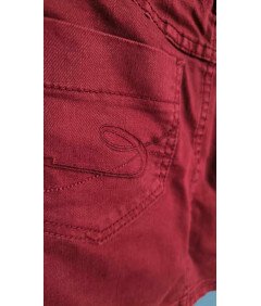 ESPRIT Spódnica Mini Krótka Wygodna Jeansowa Dżinsowa Czerwona 32