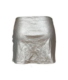 ZARA TRAFALUC Spódnica Mini Wyjściowa Wygodna Krótka Srebrna Rozmiar S
