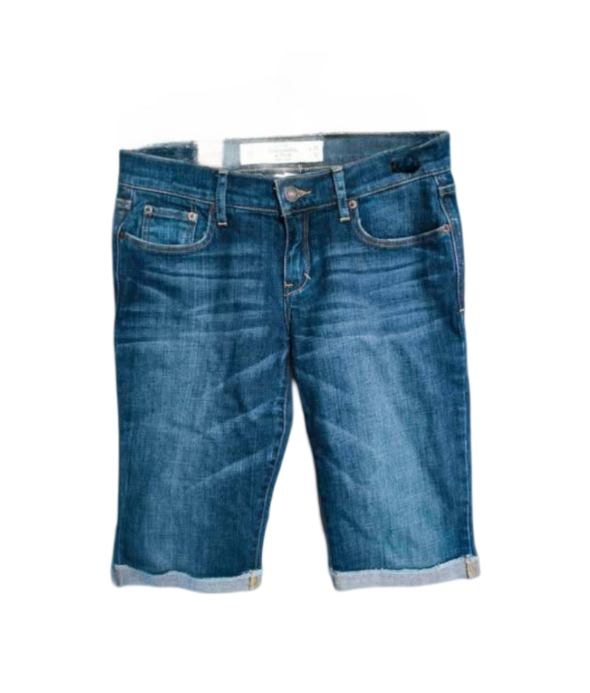 Abercrombie&Fitch Krótkie Spodenki Damskie Jeansowe Niebieskie W25 L31