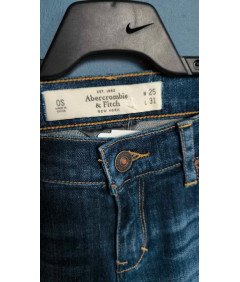 Abercrombie&Fitch Krótkie Spodenki Damskie Jeansowe Niebieskie W25 L31