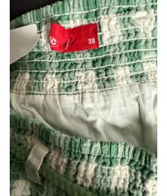 edc Mini krilo Kratka udobna zelena bela kvačkana velikost 38