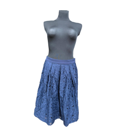 mint and berry Midi krilo udobno elegantno modro s cvetjem Velikost 38