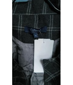 DEBENHAMS Ženski kratek plašč udobno Elegantna kvačkana mornarsko modra velikost 42