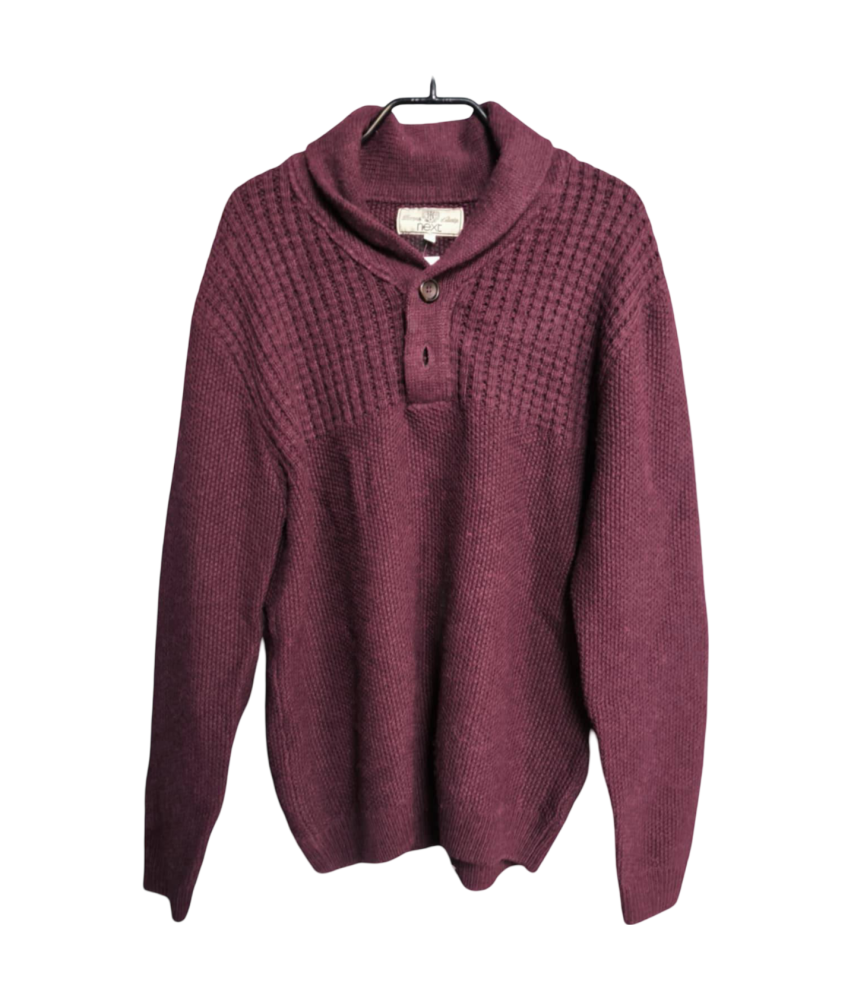 next Sweter Damski Na Guziki Wygodny Ciepły Bordowy Rozmiar L