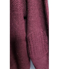 next Sweter Damski Na Guziki Wygodny Ciepły Bordowy Rozmiar L