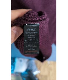 next Sweter Damski Na Guziki Wygodny Ciepły Bordowy Rozmiar L