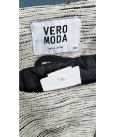 Vero Moda Bluza Rozpinana Bez Kaptura z Kieszeniami Damska Wygodna Biała Rozmiar 38