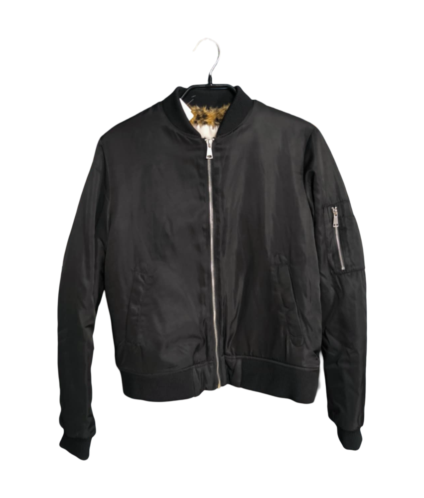 ZARA TRAFALUC Ženske Bomber toplo trajno udobno črna velikost S