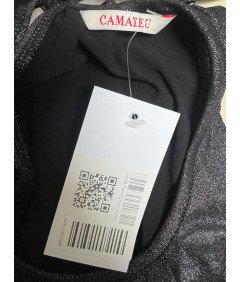 Camaïeu Obleka do kolen Elegantna brez rokavov Udobna črna Velikost 36