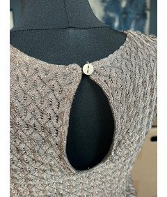 Ana Alcazar Kombinezon Bez Rękawów Lekki Wygodny Elegancki Brązowy Rozmiar 36