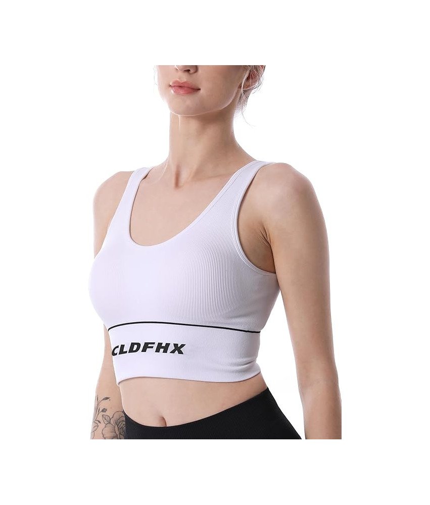 CLDFHX Biustonosz Sportowy dla Kobiet Biały L
