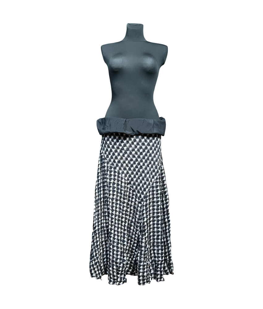 Marks&Spencer Spódnica Długa Maxi Elegancka Wygodna Czarno Biała Rozmiar 44