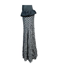 Marks&Spencer Spódnica Długa Maxi Elegancka Wygodna Czarno Biała Rozmiar 44