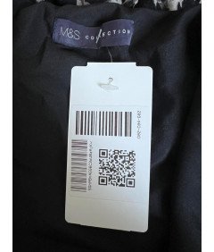 Marks&Spencer Spódnica Długa Maxi Elegancka Wygodna Czarno Biała Rozmiar 44