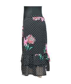 s.Oliver Midi krilo Udobno elegantno črno z belimi pikami Velikost 40