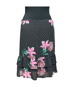 s.Oliver Midi krilo Udobno elegantno črno z belimi pikami Velikost 40